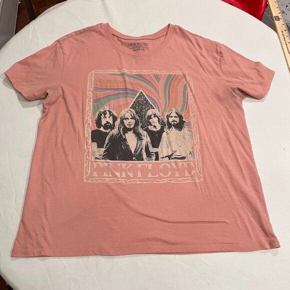 Title: Pink Floyd Graphic Band Tee Rose Pink Short Sleeve XL 16-18 - Picture 3 of 7
